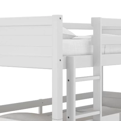 Twin Capri Wood Triple Bunk Bed White - Hillsdale Furniture 9 Twin Capri Wood Triple Bunk Bed White - Hillsdale Furniture - Image 9