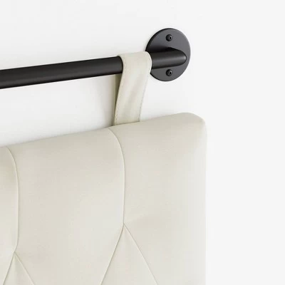 Full/Queen Remi Diamond Button Tufted Headboard Cloud White - Nathan James 4 Full/Queen Remi Diamond Button Tufted Headboard Cloud White - Nathan James - Image 4