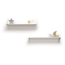 36" Topsy Turvey 2 In 1 Kids' Shelf With Brackets For Underneath Or Facing Upward White - InPlace -Professional Childrens Furniture Store GUEST 97688958 f68b 495b a169 a3e5a00d2b5e