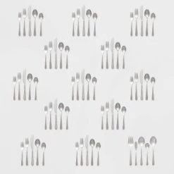 65pc Harrington Flatware Set Silver - Threshold™ -Professional Childrens Furniture Store GUEST 97c8579f 20f1 4e7e 9162 c0e3ee2610e0