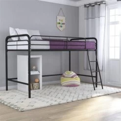 Adeline Junior Metal Loft Bed Black - Room & Joy -Professional Childrens Furniture Store GUEST 995cec60 4cc1 4656 bb18 aa37d25c950f