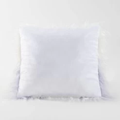 Teen Luxe Ombre Long Hair Throw Pillow White/Purple - Makers Collective