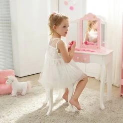 Fashion Twinkle Star Gisele Play Vanity Set Pink/White - Teamson Kids -Professional Childrens Furniture Store GUEST 9b664e79 cedf 4691 a77b 5c50ef4cd526