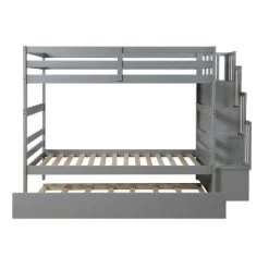 Twin Over Twin Bunk Bed With Trundle, Stairs And Storage Shelves-ModernLuxe -Professional Childrens Furniture Store GUEST 9c1c662e ee0f 403d bf11 2c0d25ae8343