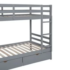 Twin-Over-Twin Bunk Bed With A Tree Decor And Two Storage Drawers-ModernLuxe 21 Twin-Over-Twin Bunk Bed With A Tree Decor And Two Storage Drawers-ModernLuxe -Professional Childrens Furniture Store GUEST 9edf87c9 d582 43f5 b1f9 1a33288a79e0