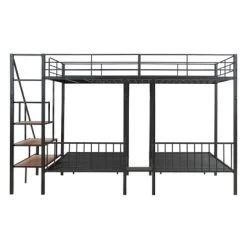 Full Over Twin-Twin Triple Bunk Bed With Drawers And Staircase - ModernLuxe -Professional Childrens Furniture Store GUEST 9ee83df9 62fe 43cb acca dcee1bfe73b2
