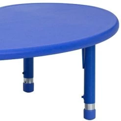 Emma And Oliver 35"W X 65"L Half-Moon Plastic Height Adjustable Activity Table -Professional Childrens Furniture Store GUEST a1c90e4c f0ad 4b53 add7 58d36345f368