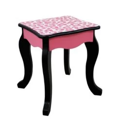 Fashion Leopard Prints Gisele Play Wooden Vanity Set Pink / Black - Teamson Kids -Professional Childrens Furniture Store GUEST a1cefbb7 8f37 4dc1 b381 58c241900054
