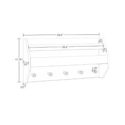 Kids' Catch-All Wall Shelf With Bookrack And Hooks White - RiverRidge Home 6 Kids' Catch-All Wall Shelf With Bookrack And Hooks White - RiverRidge Home -Professional Childrens Furniture Store GUEST a6500deb 9f7d 4c0c b856 24396c947ae7