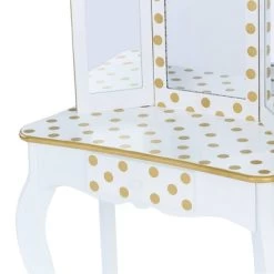Fashion Polka Dot Gisele Play Vanity Set With Led Mirror White/Gold - Teamson Kids 22 Fashion Polka Dot Gisele Play Vanity Set With Led Mirror White/Gold - Teamson Kids -Professional Childrens Furniture Store GUEST a887a881 9a99 4916 8be7 43147eb330b7