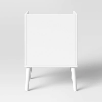 Rattan And Wood Bedside Kids' Table White - Pillowfort™ 4 Rattan And Wood Bedside Kids' Table White - Pillowfort™ - Image 4