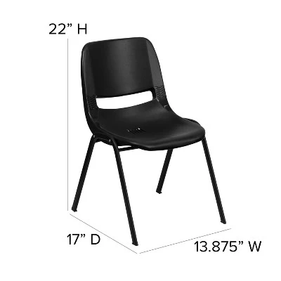 Flash Furniture HERCULES Series 440 Lb. Capacity Kid's Ergonomic Shell Stack Chair With 12" Seat Height 4 Flash Furniture HERCULES Series 440 Lb. Capacity Kid's Ergonomic Shell Stack Chair With 12" Seat Height - Image 4