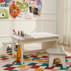 Fantasy Fields - Little Artist Monet Play Art Table Kids Furniture - White/Gray -Professional Childrens Furniture Store GUEST aaf2cdb3 172d 4d74 911c afac1a7eec0e