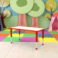 Emma And Oliver 23.625"W X 47.25"L Rectangular Plastic Height Adjustable Activity Table 21 Emma And Oliver 23.625"W X 47.25"L Rectangular Plastic Height Adjustable Activity Table -Professional Childrens Furniture Store GUEST ab1d6675 e89b 496d bc97 69d5ecc02af2