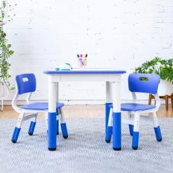 ECR4Kids Square Resin Dry-Erase Adjustable Activity Table With 2 Chairs (3-Piece Set) -Professional Childrens Furniture Store GUEST ac251a78 e206 4d11 b5f4 e7e94bc1ba3f