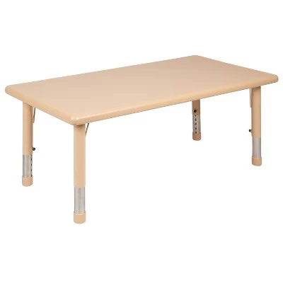Emma And Oliver 24"W X 48"L Rectangular Plastic Height Adjustable Activity Table 11 Emma And Oliver 24"W X 48"L Rectangular Plastic Height Adjustable Activity Table - Image 11
