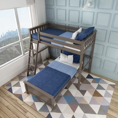 Max & Lily L-Shaped Twin Over Twin Bunk Bed 4 Max & Lily L-Shaped Twin Over Twin Bunk Bed - Image 4