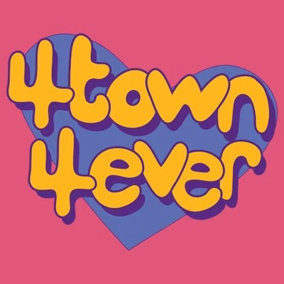 Women's Turning Red 4Town 4Eva Heart Racerback Tank Top 1 Women's Turning Red 4Town 4Eva Heart Racerback Tank Top