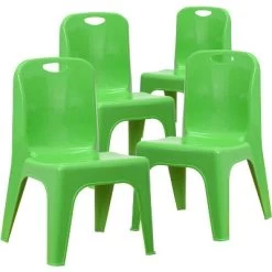 Flash Furniture 4 Pack Plastic Stackable School Chair With Carrying Handle And 11'' Seat Height -Professional Childrens Furniture Store GUEST ad5c3b8e b691 455c a62f 963c47df0b5f