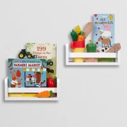 2pk Kids' 10" Floating Wall Mount Bookshelf Set White - RiverRidge Home 17 2pk Kids' 10" Floating Wall Mount Bookshelf Set White - RiverRidge Home -Professional Childrens Furniture Store GUEST adee4863 3a76 44ff 9c2f 65d41d614452