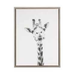 24" X 18" Giraffe Framed Canvas Art - Uniek -Professional Childrens Furniture Store GUEST ae5c3e47 568f 4d4e 9651 e8f57736ba9c