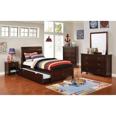 Twin Portero Trundle Brown Cherry - IoHOMES 5 Twin Portero Trundle Brown Cherry - IoHOMES - Image 5