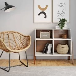 Telos Matte Walnut Storage Unit White - Nathan James -Professional Childrens Furniture Store GUEST b1511fcc 4249 41b4 9bf5 23528478079d