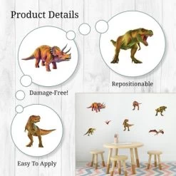 T-Rex And Friends Wall Decor - Decalcomania -Professional Childrens Furniture Store GUEST b1e83498 587f 477c 9cda d60e0a61a3bd
