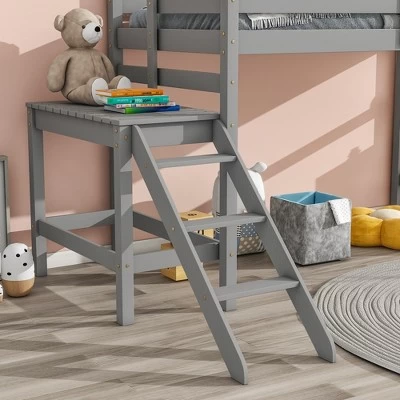 Loft Bed With Platform And Ladder - ModernLuxe 9 Loft Bed With Platform And Ladder - ModernLuxe - Image 9