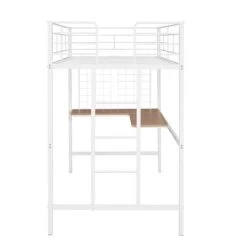 Twin Metal Loft Bed With Desk And Metal Grid - ModernLuxe -Professional Childrens Furniture Store GUEST b3b36c0c 1327 4d43 b523 6da3eb24abce