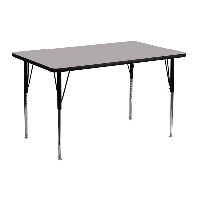 Emma And Oliver 24x48 Rectangle HP Laminate Adjustable Activity Table 2 Emma And Oliver 24x48 Rectangle HP Laminate Adjustable Activity Table - Image 2