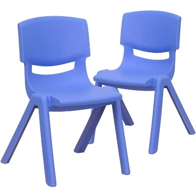 Emma And Oliver 2 Pack Plastic Stackable School Chair With 12"H Seat, Preschool Seating 11 Emma And Oliver 2 Pack Plastic Stackable School Chair With 12"H Seat, Preschool Seating - Image 11