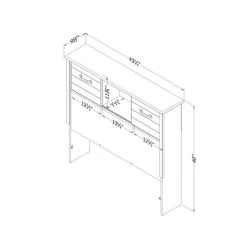 Ulysses Bookcase Headboard Winter Oak - South Shore -Professional Childrens Furniture Store GUEST b62c8ed2 4a0c 473e acac 9fd4768f1bdc