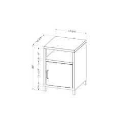 Sweedi Metal 1-Door Nightstand - South Shor -Professional Childrens Furniture Store GUEST b7cc3ee0 df48 4b68 b6cc a35dc33cc112