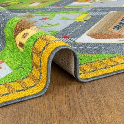 KC CUBS Boy & Girl Kids Country Farm Road W/ Construction Vehicle Car Traffic Educational Learning & Game Nursery Classroom Rug Carpet 7 KC CUBS Boy & Girl Kids Country Farm Road W/ Construction Vehicle Car Traffic Educational Learning & Game Nursery Classroom Rug Carpet - Image 7