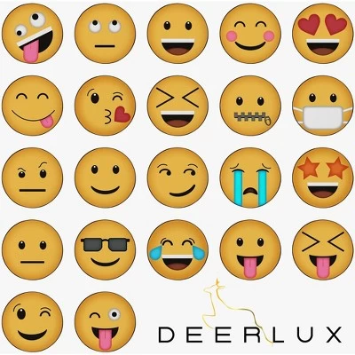 Deerlux Emoji Style Round Funny Smiley Face Kids Area Rug, Kissing Emoji Rug, 36'' X 36'' 3 Deerlux Emoji Style Round Funny Smiley Face Kids Area Rug, Kissing Emoji Rug, 36'' X 36'' - Image 3