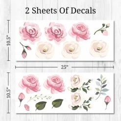 Pastel Floral Wall Decor - Decalcomania -Professional Childrens Furniture Store GUEST ba2bae87 a20d 4892 8b8c aa5370981ffc