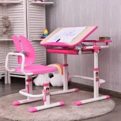 Costway Children Desk Chair Set Adjustable Study Table Drawer Winged Backrest Chair -Professional Childrens Furniture Store GUEST bbdf530b 6438 48ca 9aea 6961a7cdcae7