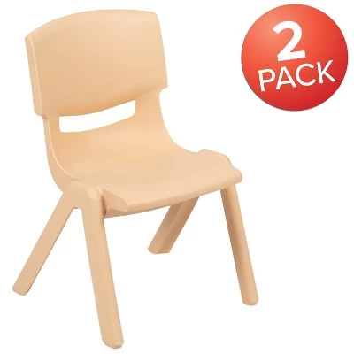 Emma And Oliver 2 Pack Plastic Stackable School Chair With 12"H Seat, Preschool Seating 12 Emma And Oliver 2 Pack Plastic Stackable School Chair With 12"H Seat, Preschool Seating - Image 12