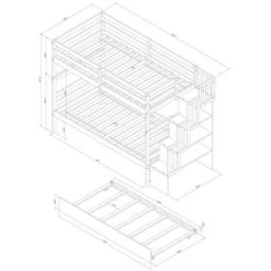 Twin Over Twin Bunk Bed With Trundle, Stairs And Storage Shelves-ModernLuxe -Professional Childrens Furniture Store GUEST bcffc792 f371 40c0 8e66 05ac422361a4