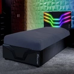 Twin Cosmos RGB Gaming Bed Black - X Rocker -Professional Childrens Furniture Store GUEST bd59f6d3 b0db 4c12 b8f5 1d069edb58bc