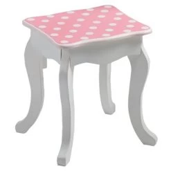 Polka Dot Fashion Prints Vanity Table & Stool Set Pink - Teamson Kids -Professional Childrens Furniture Store GUEST bec6bb26 3e7f 4cf6 926c 5346cfb0e3a8