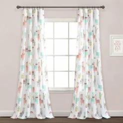 52"x84" Make A Wish Southwest Llama Cactus Window Curtain Panels Set - Lush Décor -Professional Childrens Furniture Store GUEST bf261af1 1de5 4ade a85f 986f82e9ced5