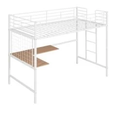 Twin Metal Loft Bed With Desk And Metal Grid - ModernLuxe -Professional Childrens Furniture Store GUEST bfee2b53 96a8 4f4b be2a e9ff31abc8cb