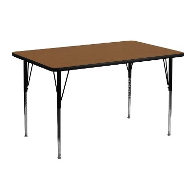 Emma And Oliver 24x48 Rectangle HP Laminate Adjustable Activity Table 5 Emma And Oliver 24x48 Rectangle HP Laminate Adjustable Activity Table - Image 5