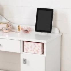 Tiara Makeup Desk Pure White - South Shore -Professional Childrens Furniture Store GUEST c1981a5b 7efb 4c37 aff9 f26f2d39460e