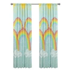 48"x84" Rainbow Clouds Window Panel Pair Curtains - Kidz Mix