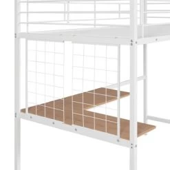 Twin Metal Loft Bed With Desk And Metal Grid - ModernLuxe -Professional Childrens Furniture Store GUEST c3b924c9 c7ed 4b39 8a8d 1d4491bd3332