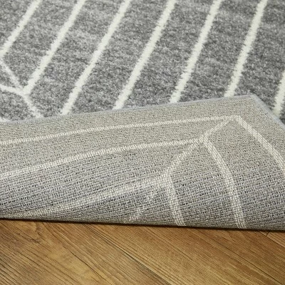 5'3"x7' Elias Stripe Kids' Area Rug Gray - Balta Rugs 2 5'3"x7' Elias Stripe Kids' Area Rug Gray - Balta Rugs - Image 2
