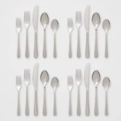 20pc Harrington Flatware Set Silver - Threshold™ -Professional Childrens Furniture Store GUEST c415e3b7 a834 4e6d 9a1e ec219535a2d0